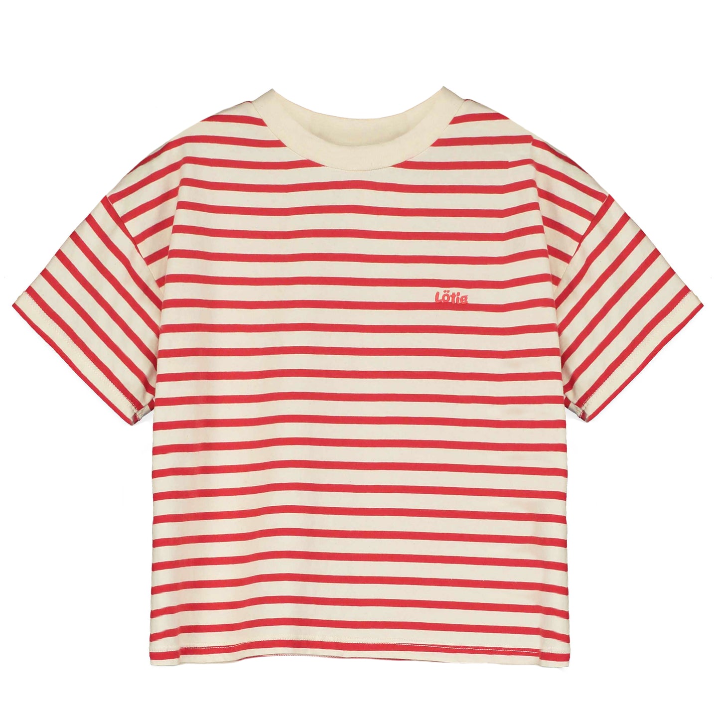 Lötiekids | Wide fit shirt - off white - stripes