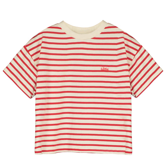 Lötiekids | Wide fit shirt - off white - stripes
