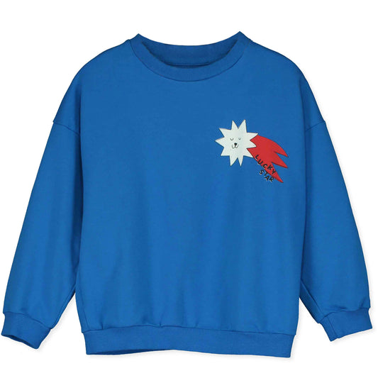 Lötiekids | Sweatshirt - small lucky star - royal blue