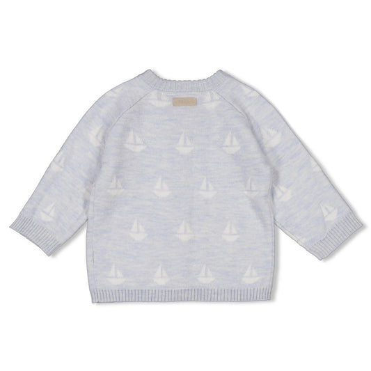 Feetje | vestje gebreid blauw melange - the knits