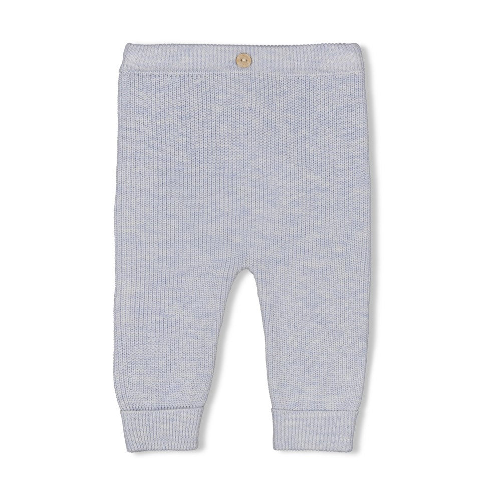Feetje | broekje gebreid blauw melange - the knits