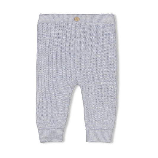 Feetje | broekje gebreid blauw melange - the knits