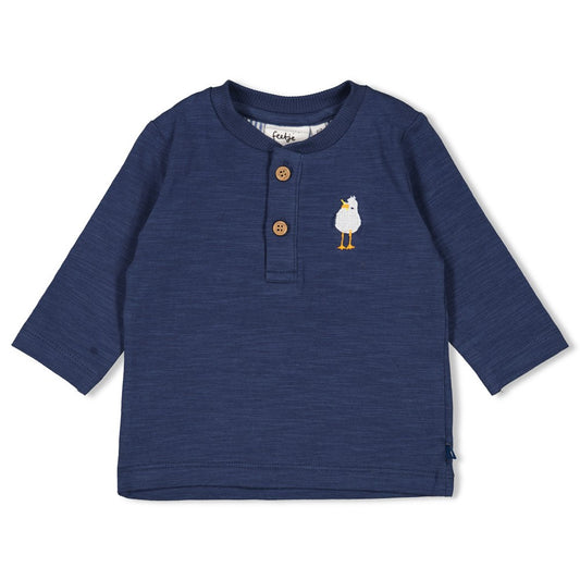 Feetje | Longsleeve donkerblauw - Seaside Happiness