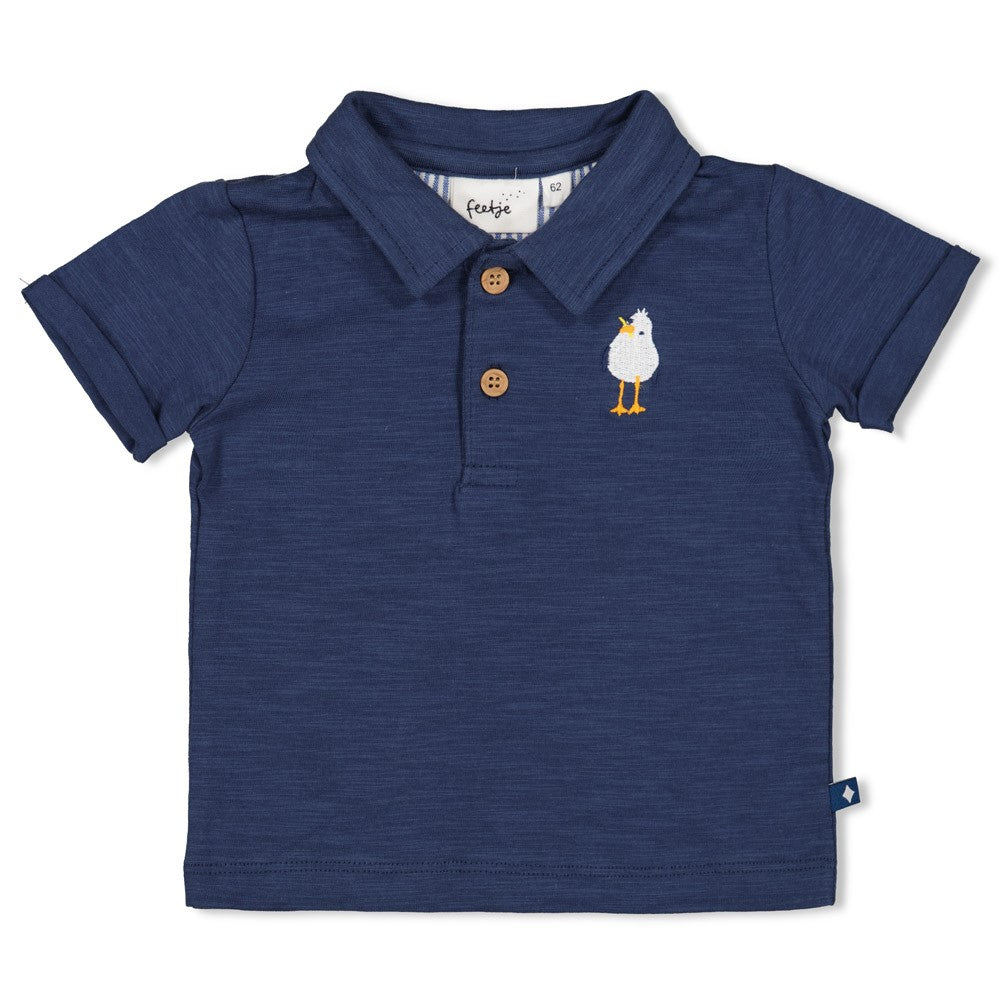 Feetje | Polo donkerblauw - Seaside Happiness