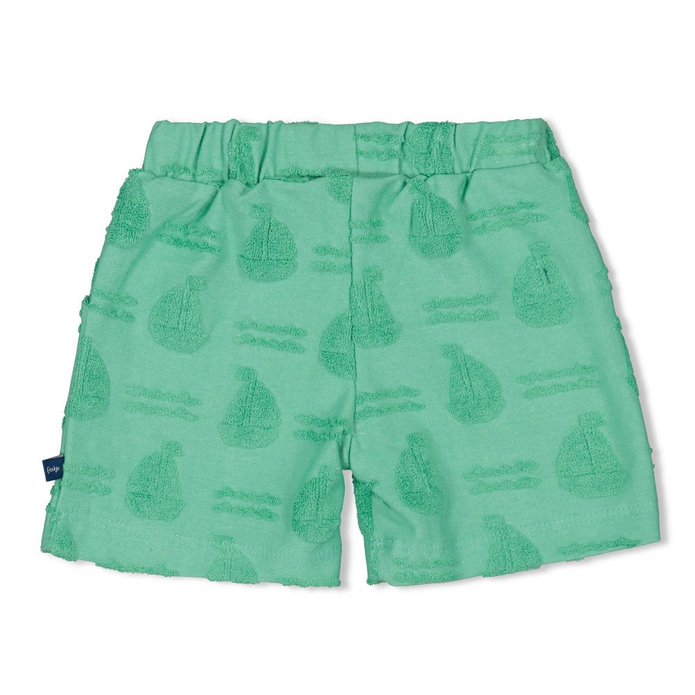Feetje | Short badstof groen - Seaside Happiness