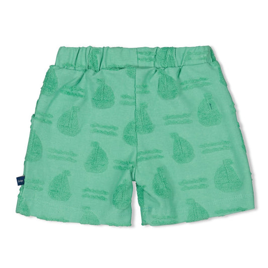 Feetje | Short badstof groen - Seaside Happiness