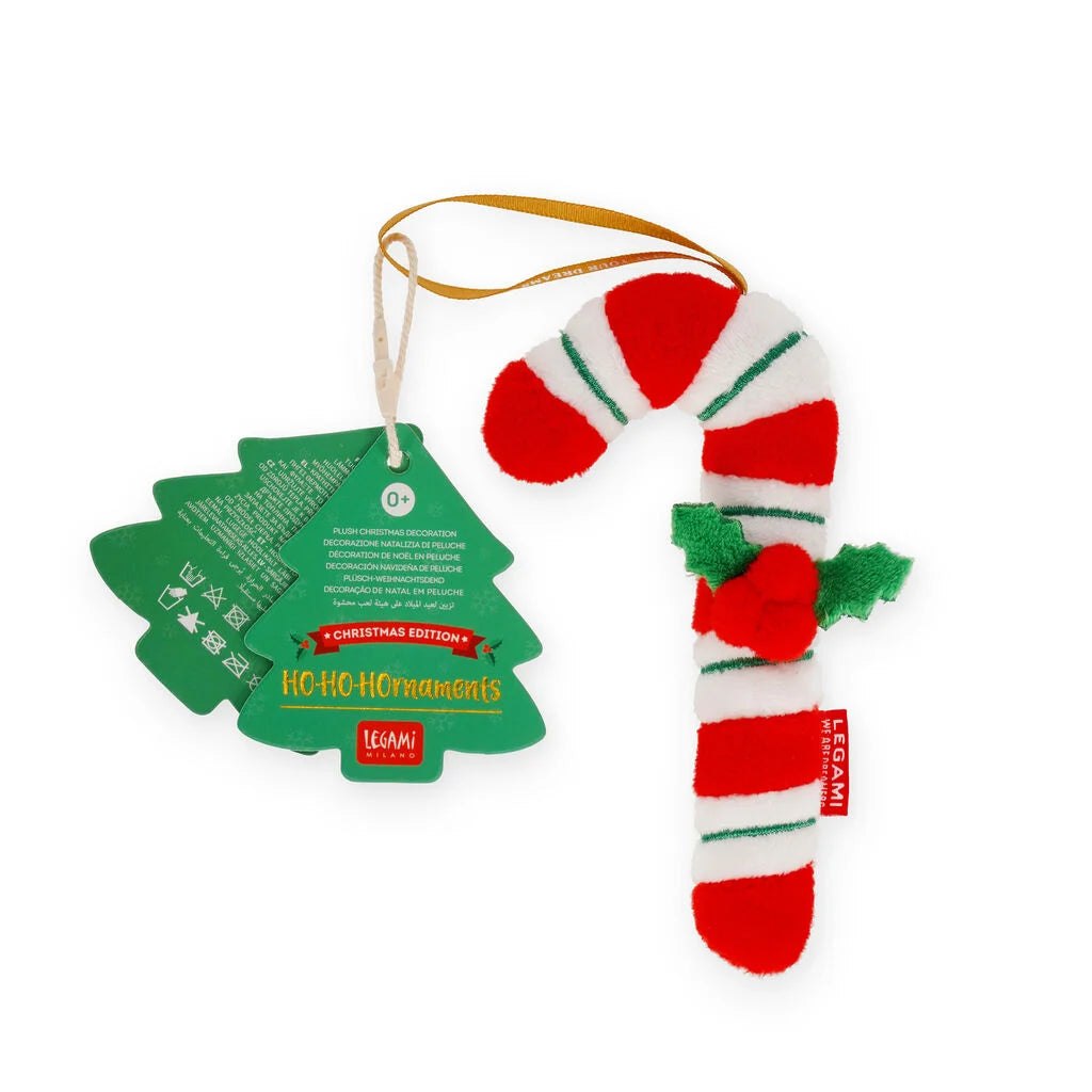Legami | Kersthanger Candy Cane Pluche – Ho-Ho-Hornaments