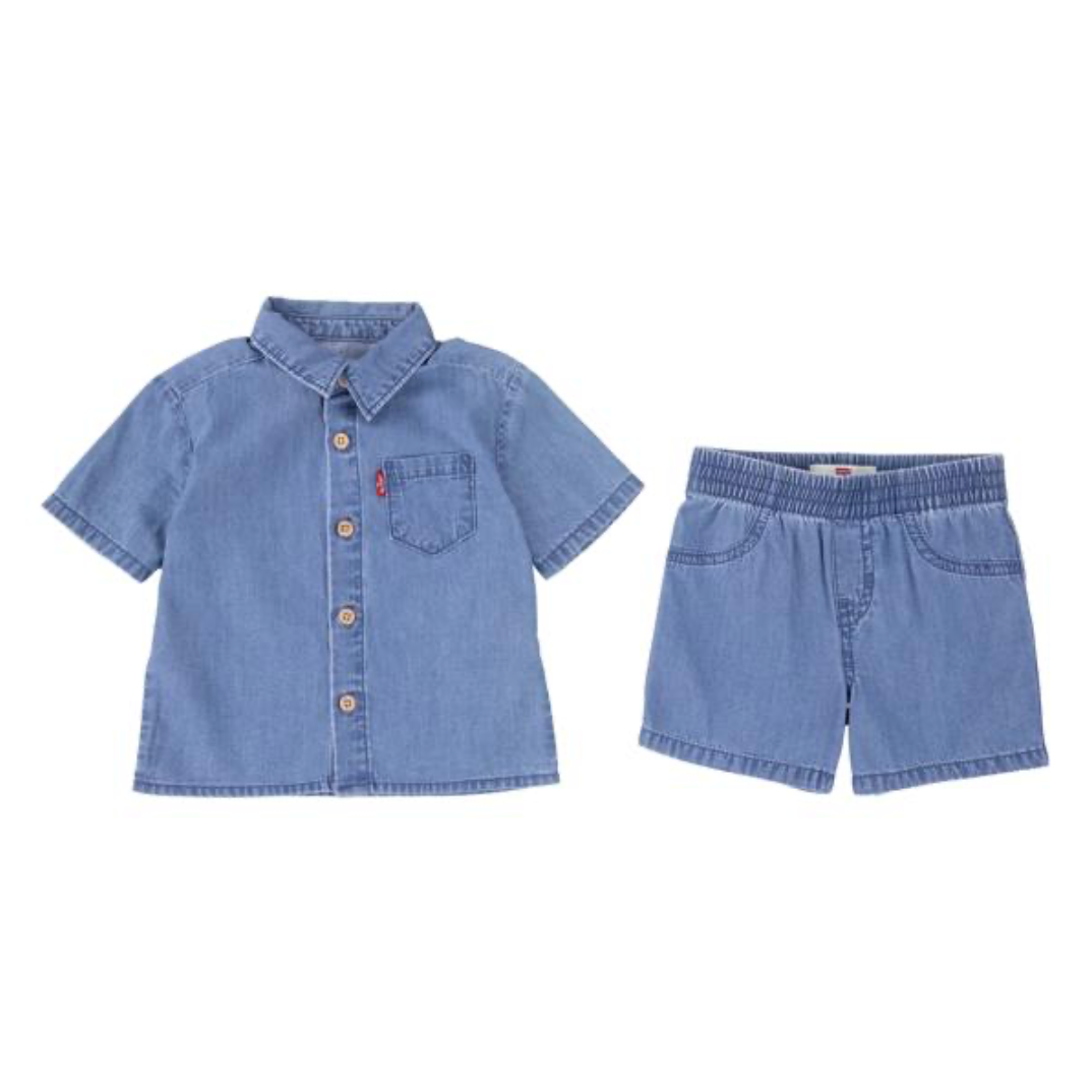 Levis | set denim blouse and shorts