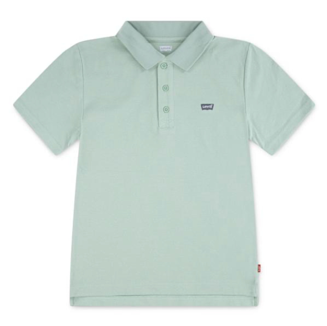 Levis | back neck tape polo cameo green