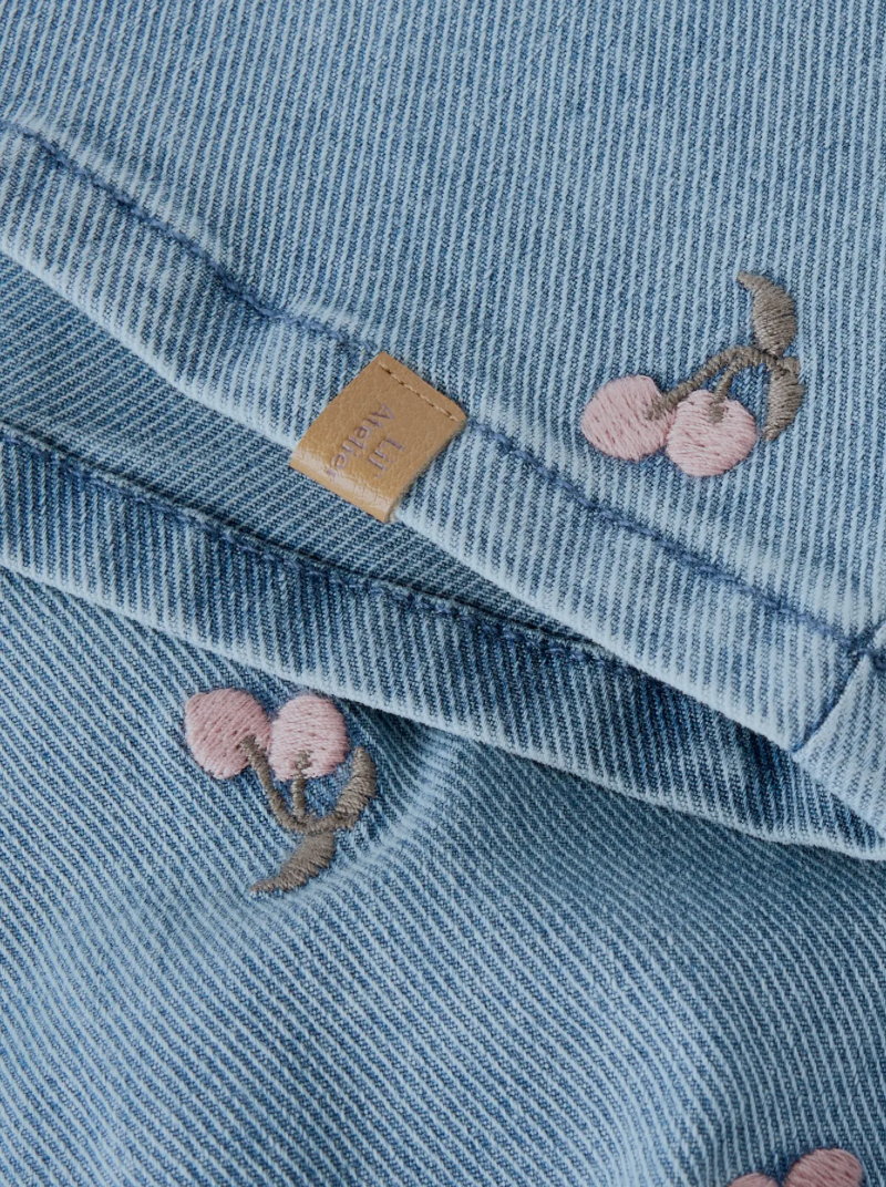 Lil Atelier | loose denim skirt cherry