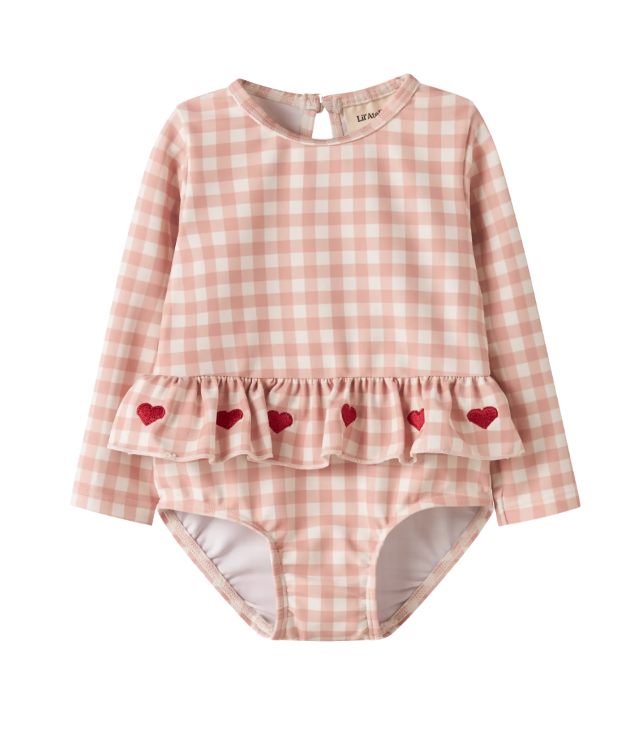 Lil Atelier | Badpak check roze