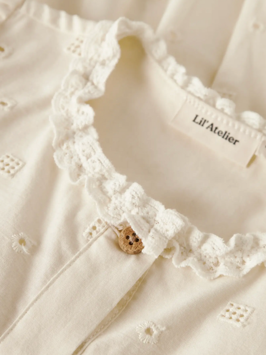 Lil Atelier | Kinderjurk broderie wit