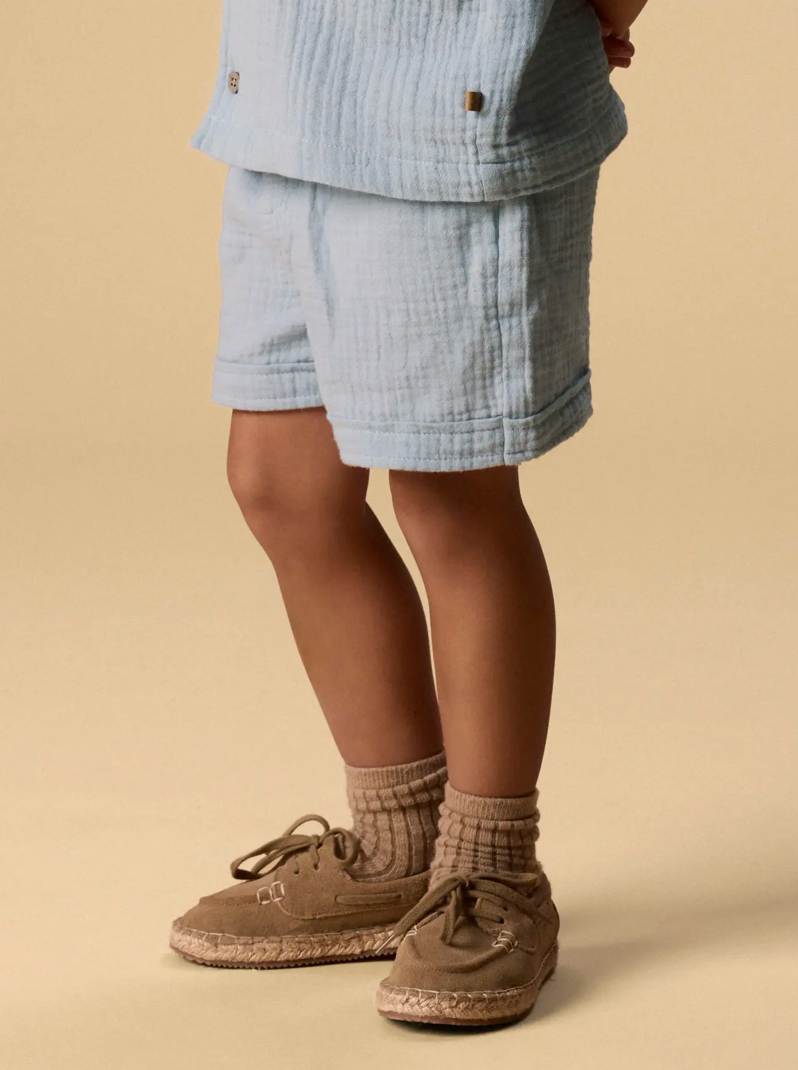 Lil Atelier | Mousseline short Lichtblauw – Korte broek