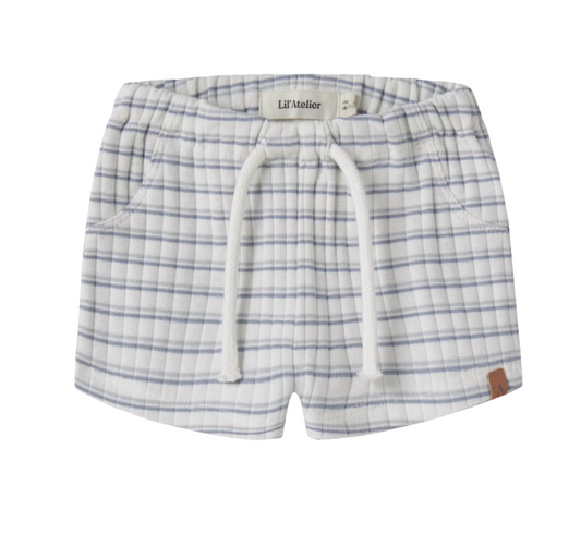 Lil Atelier | Short jongen beige met blauwe ruit