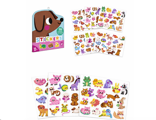 Janod | Dieren stickers voor kinderen vanaf 18 maanden