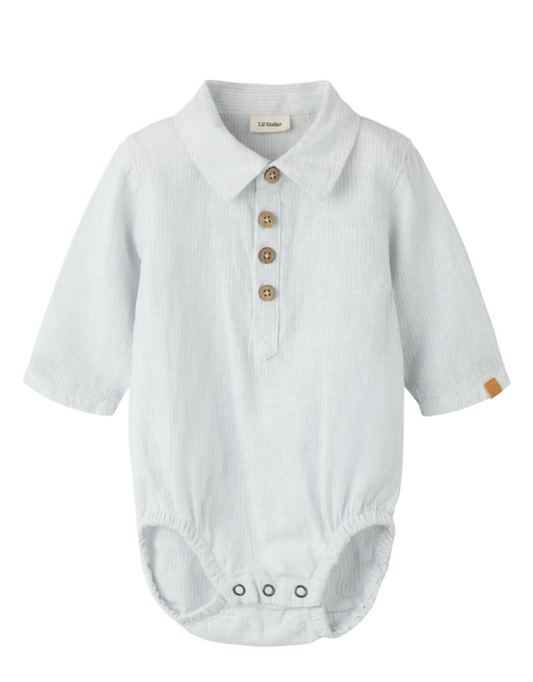 Lil Atelier | Baby Romper met Kraag – Lichtblauw