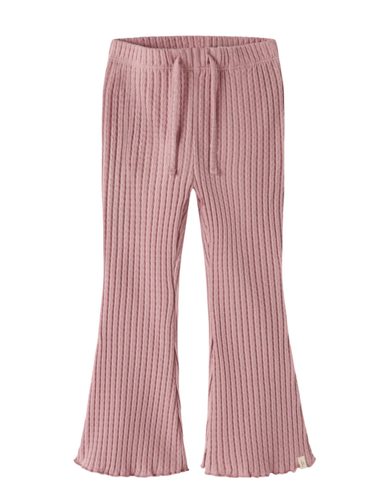Lil' Atelier | Geribde Flared Broek – Oudroze