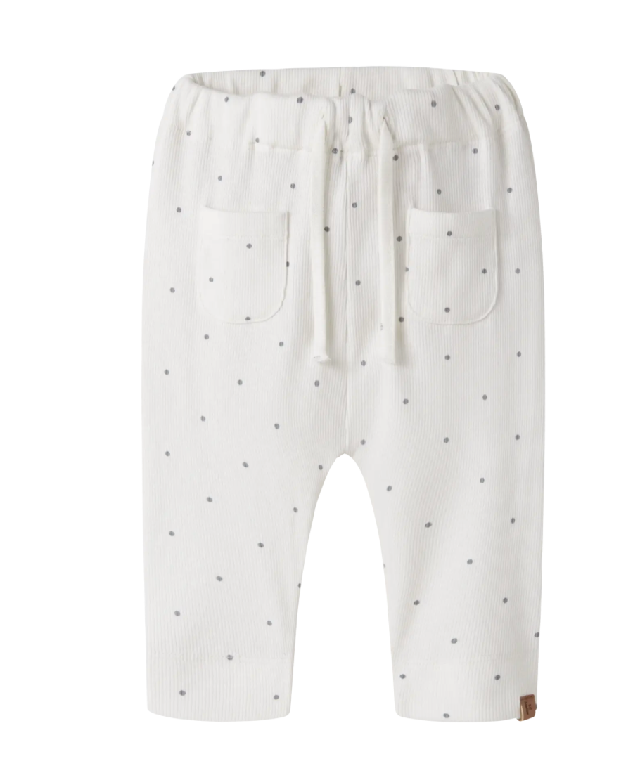 Lil' Atelier | Babybroek Rib Off White met Stipjes