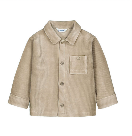 Mayoral | baby overshirt ribfluweel – zandkleur
