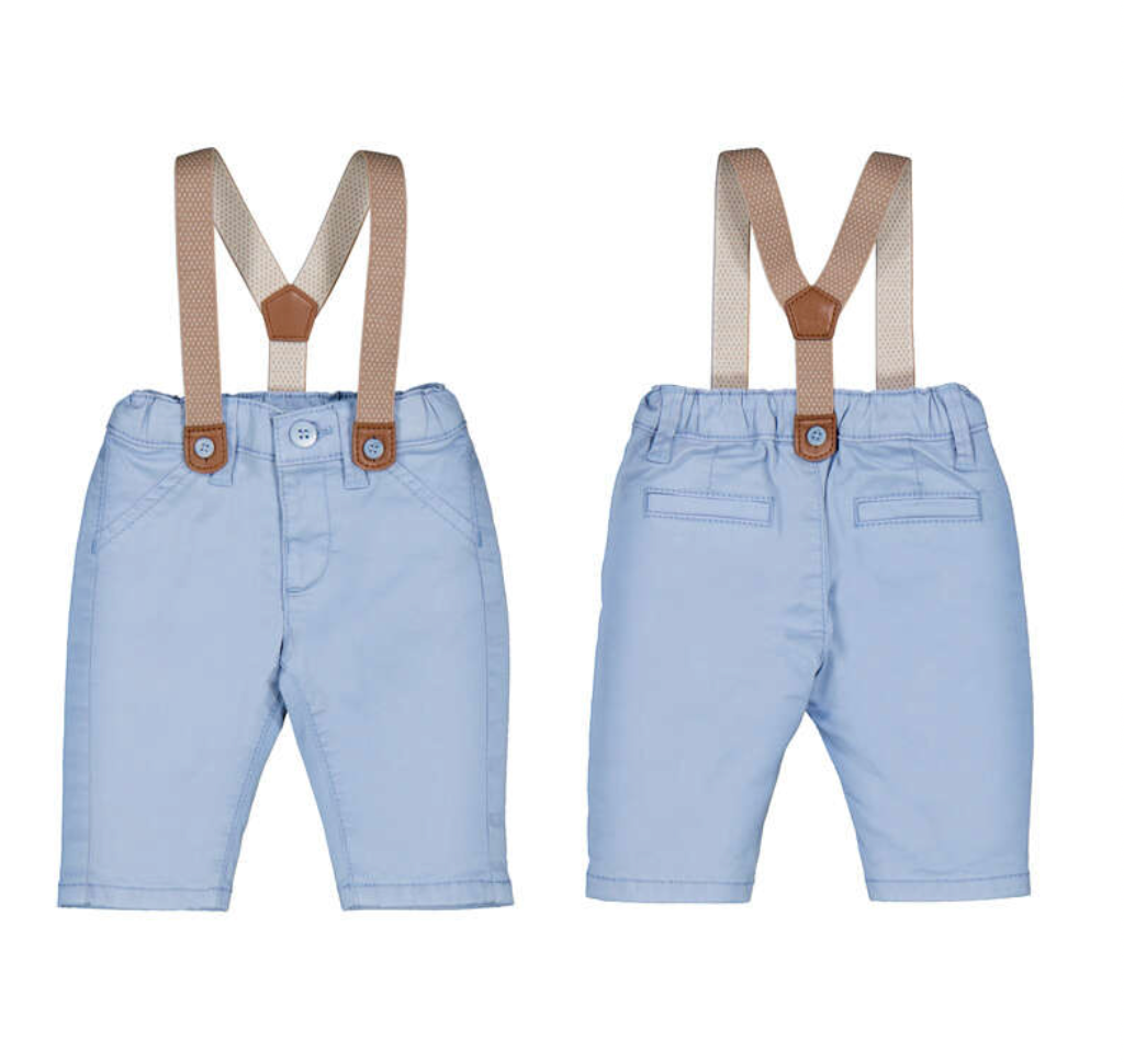 Mayoral | babybroek met bretels – lichtblauw