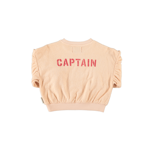 Piupiuchick | Sweater lichtroze met ballonmouwen en lampprint