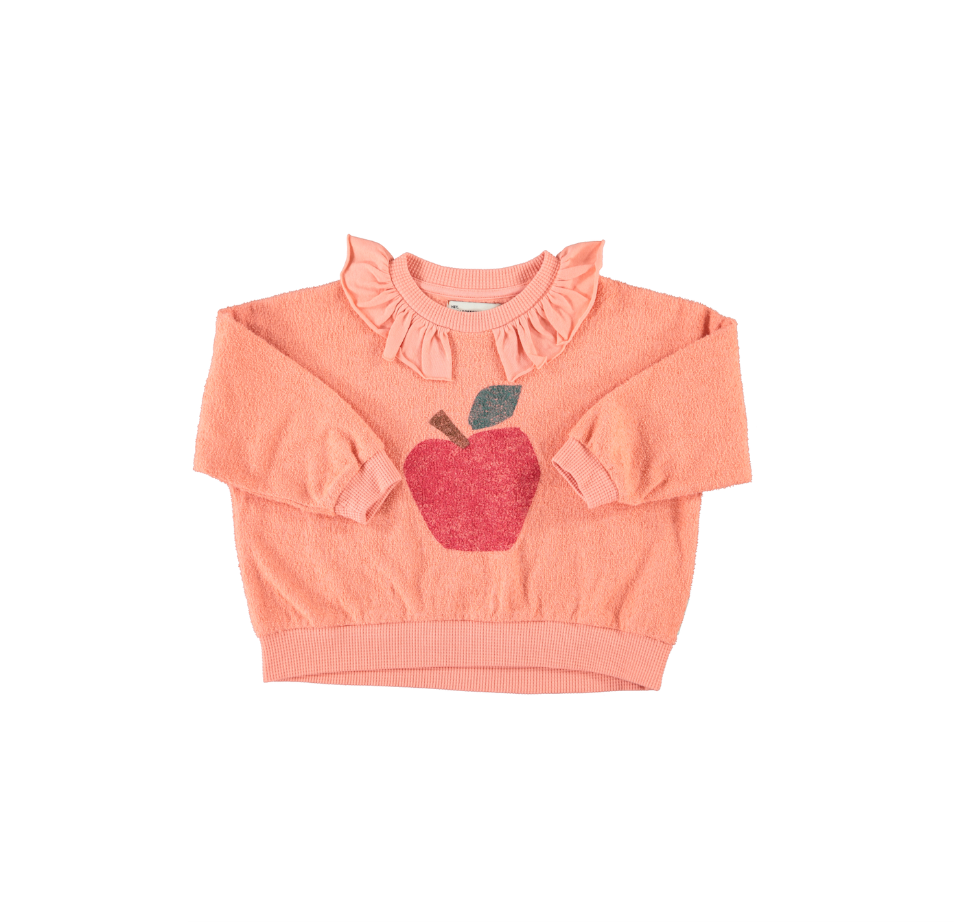 Piupiuchick | Sweater roze met kraag en appelprint