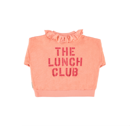 Piupiuchick | Sweater roze met kraag en appelprint