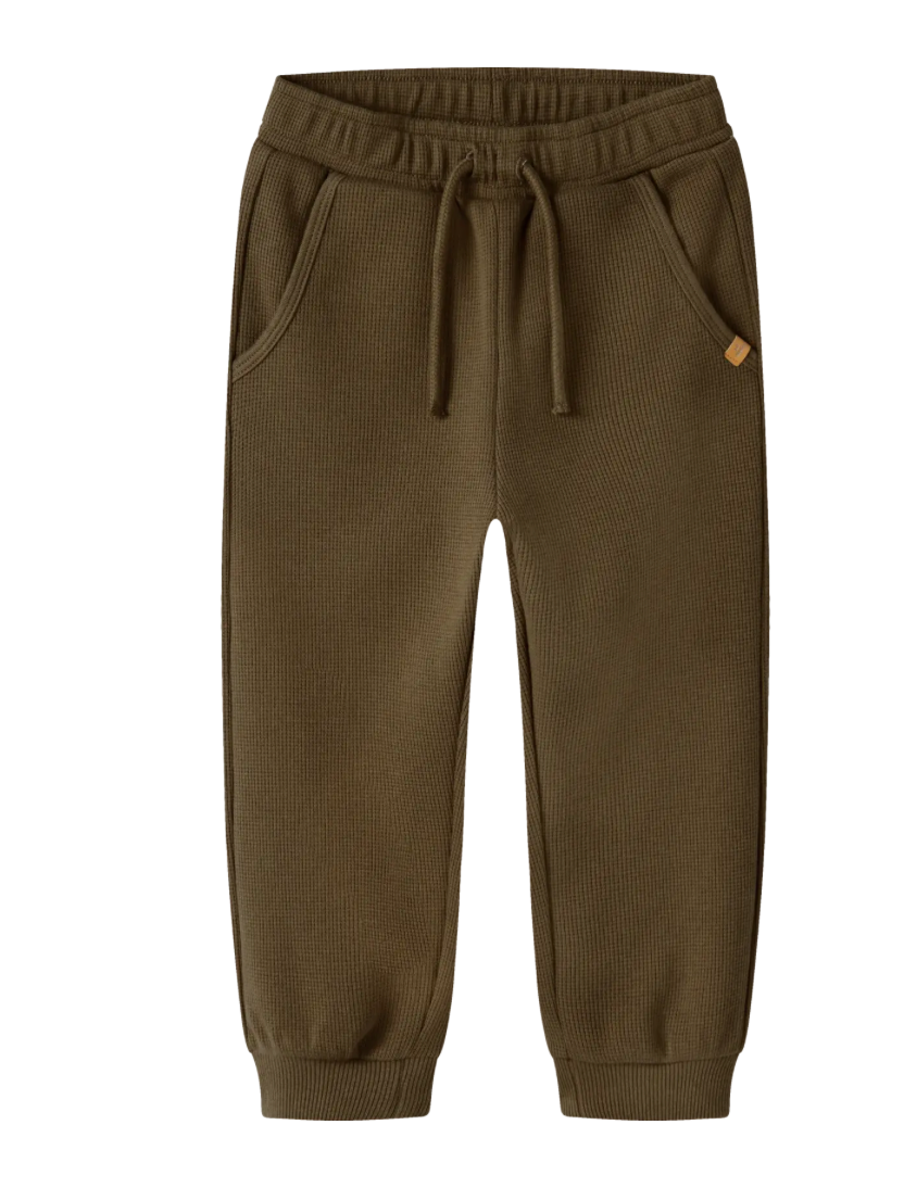 Lil' Atelier | Donkergroene joggingbroek met wafelstructuur