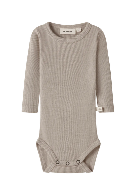 Lil Atelier | Merino Wol romper Feather Grey