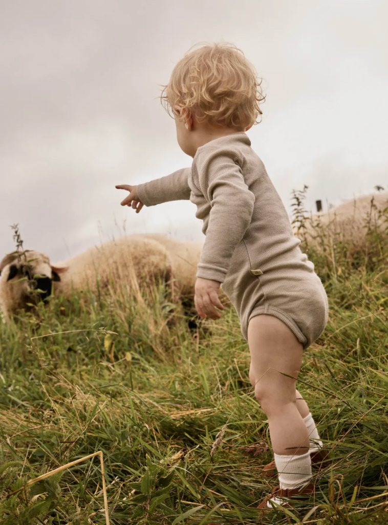 Lil Atelier | Merino Wol romper Feather Grey