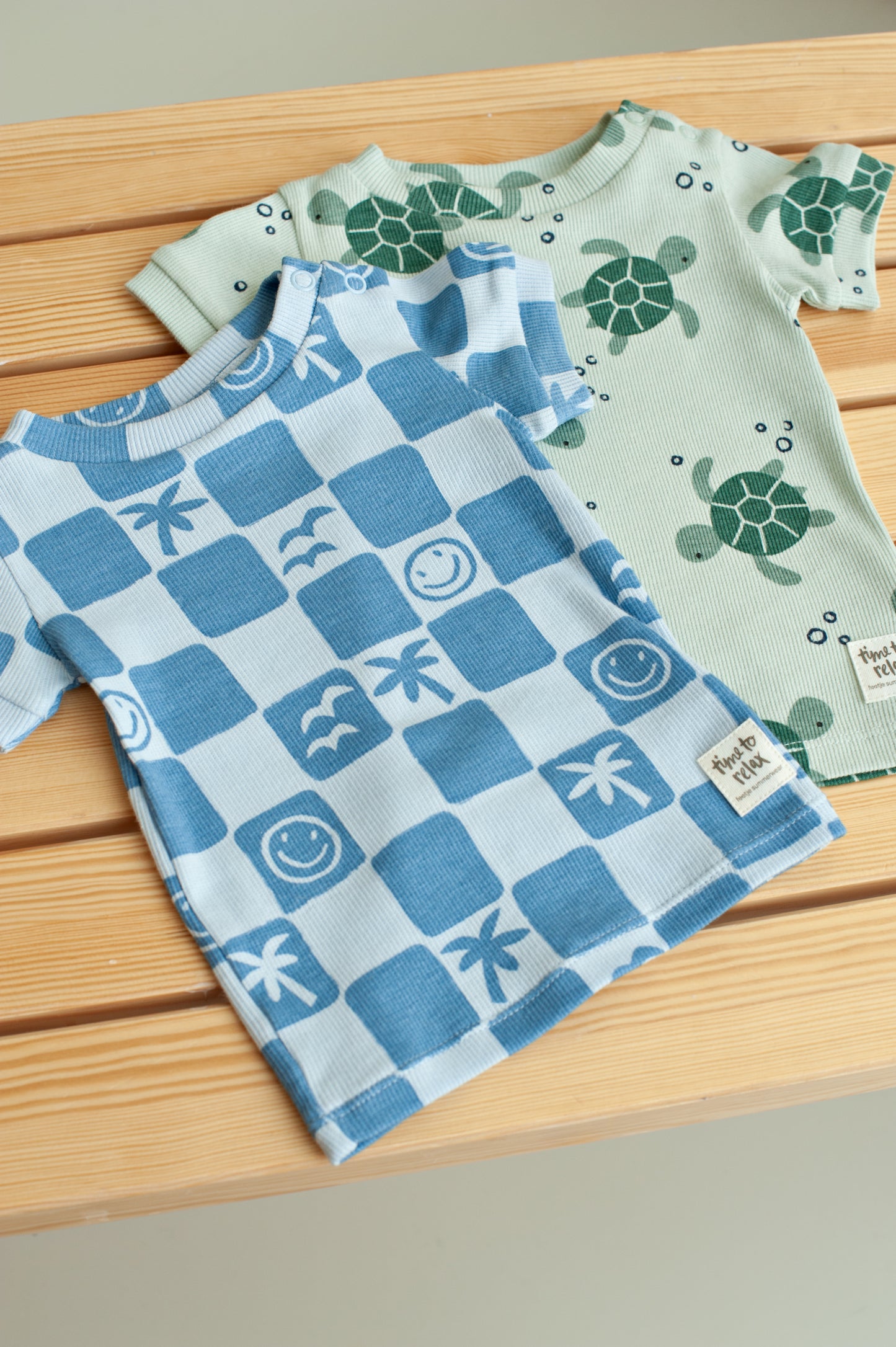 Feetje | Shortama Chase Check – Blauwe Baby Pyjama