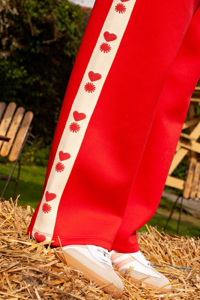 Jubel | sporty broek rood - salsa sunset