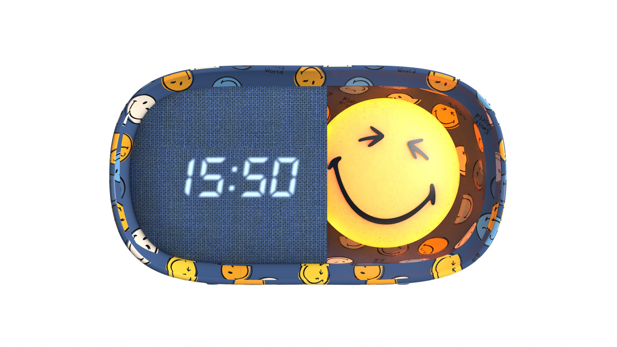 MOB | Dreamy Clock Smiley World Blauw