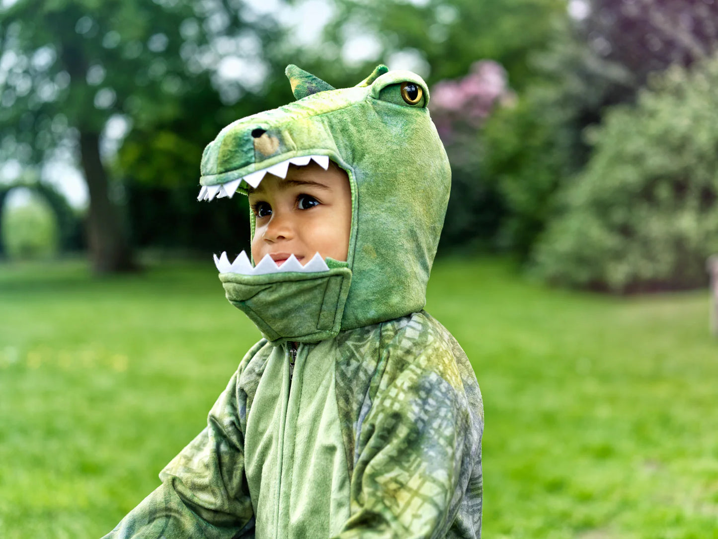 Souza | T-Rex Kostuum Kind – Dino Jumpsuit met Capuchon
