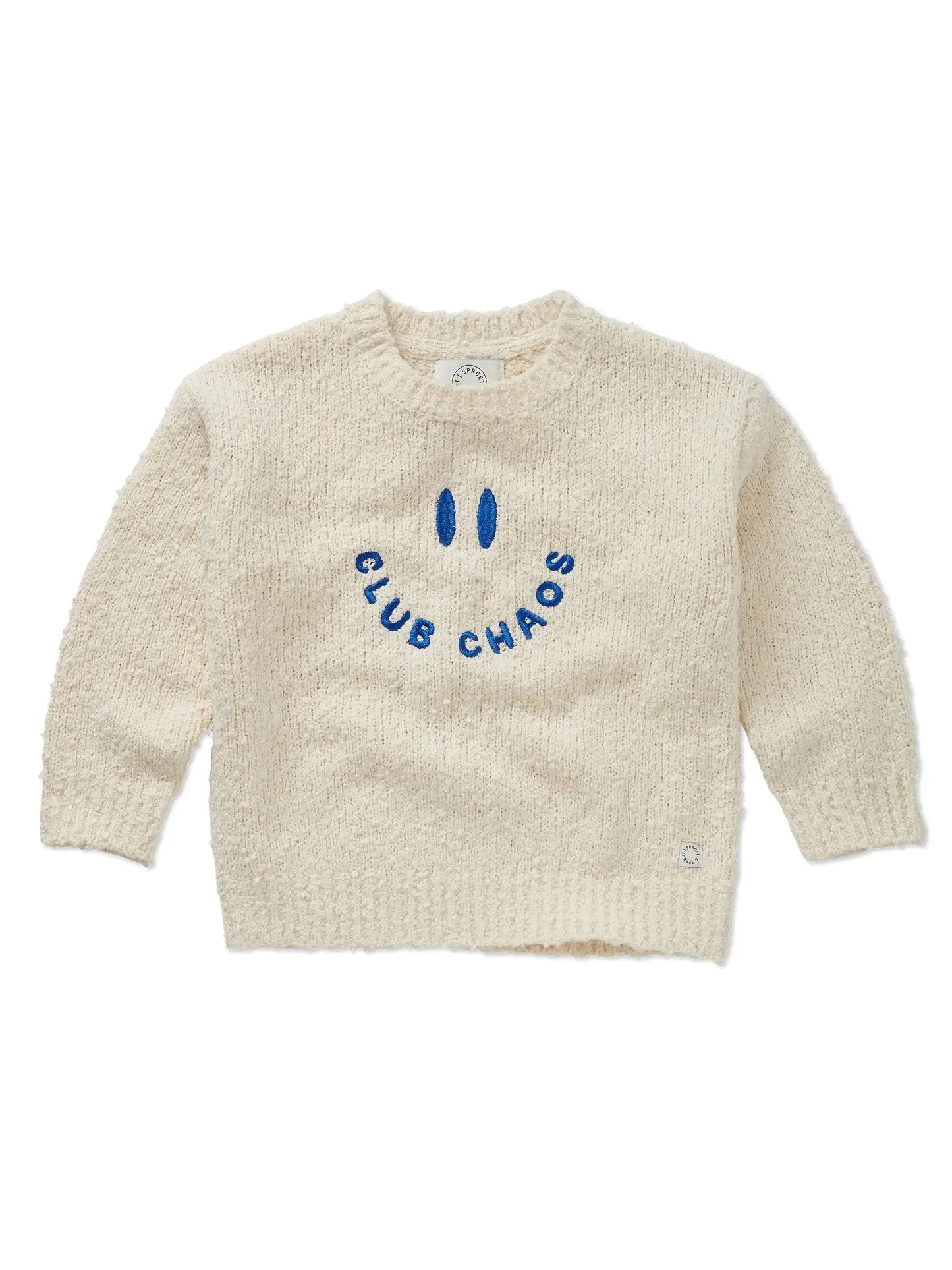 Sproet & Sprout | bouclé trui Club Chaos - gemêleerd ivoor
