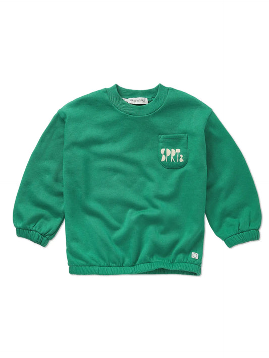 Sproet & Sprout | groene Club Chaos sweater - diepgroen