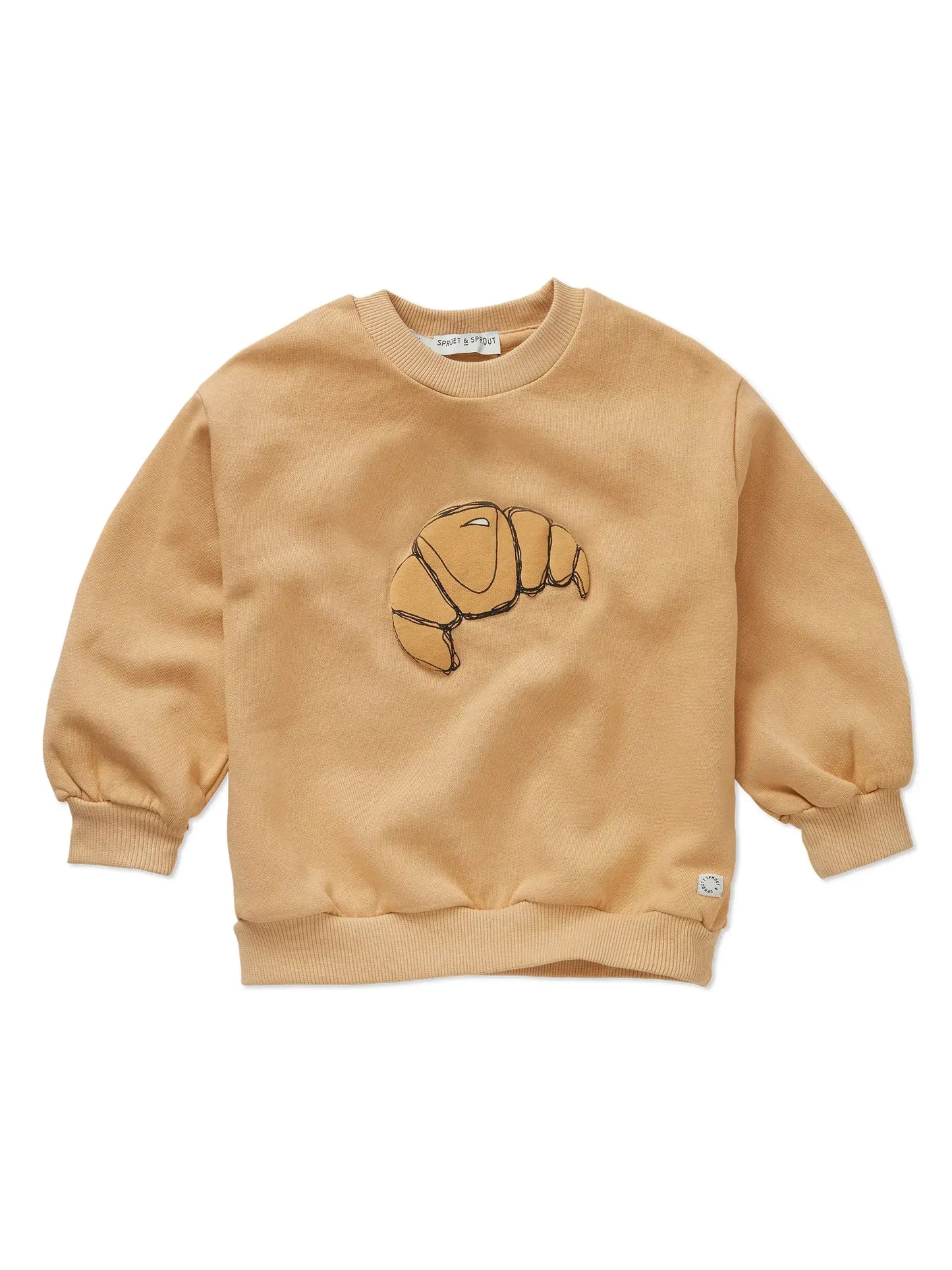 Sproet & Sprout | sweater met croissantprint - zand