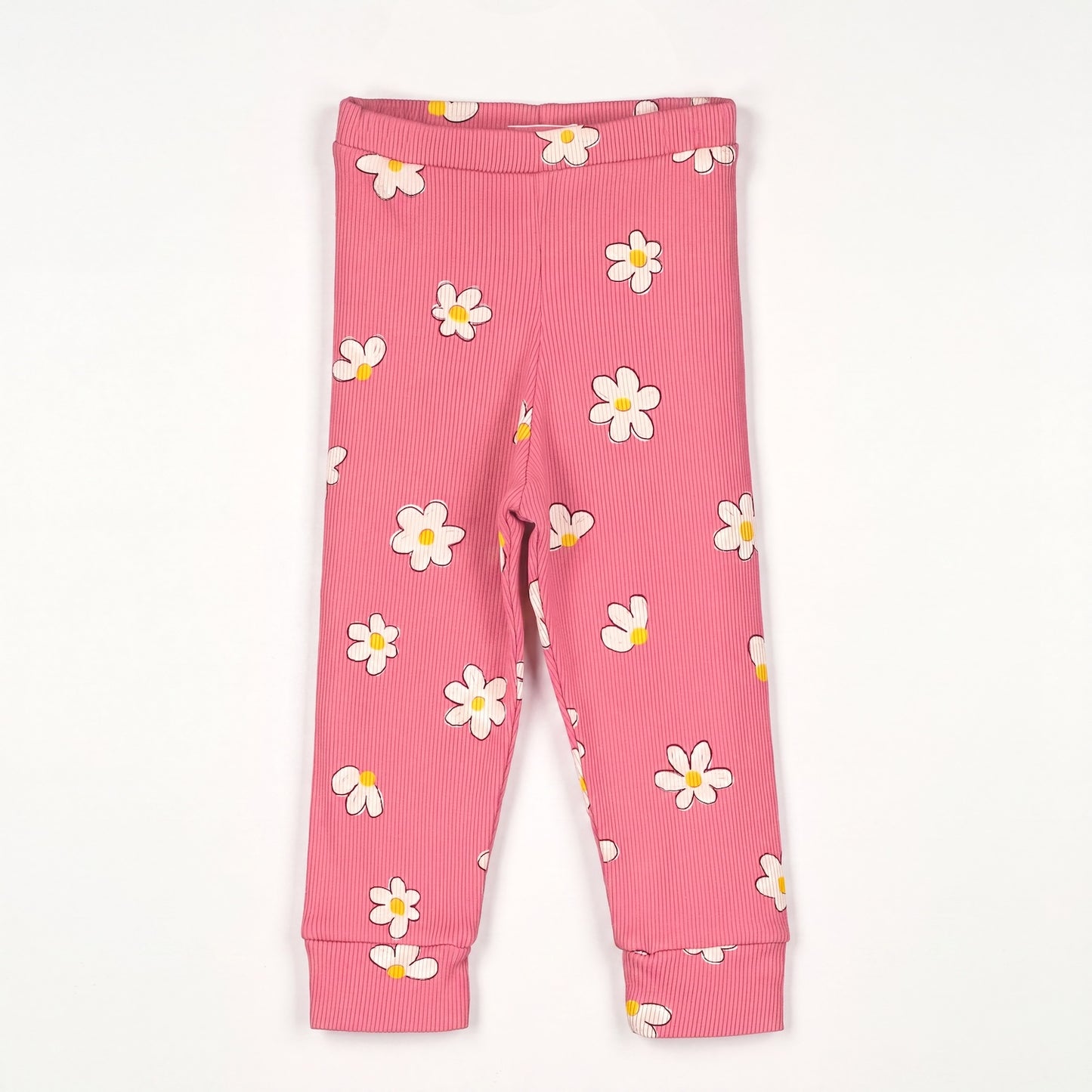 Lötiekids | Daisies baby rib legging pink lemonade