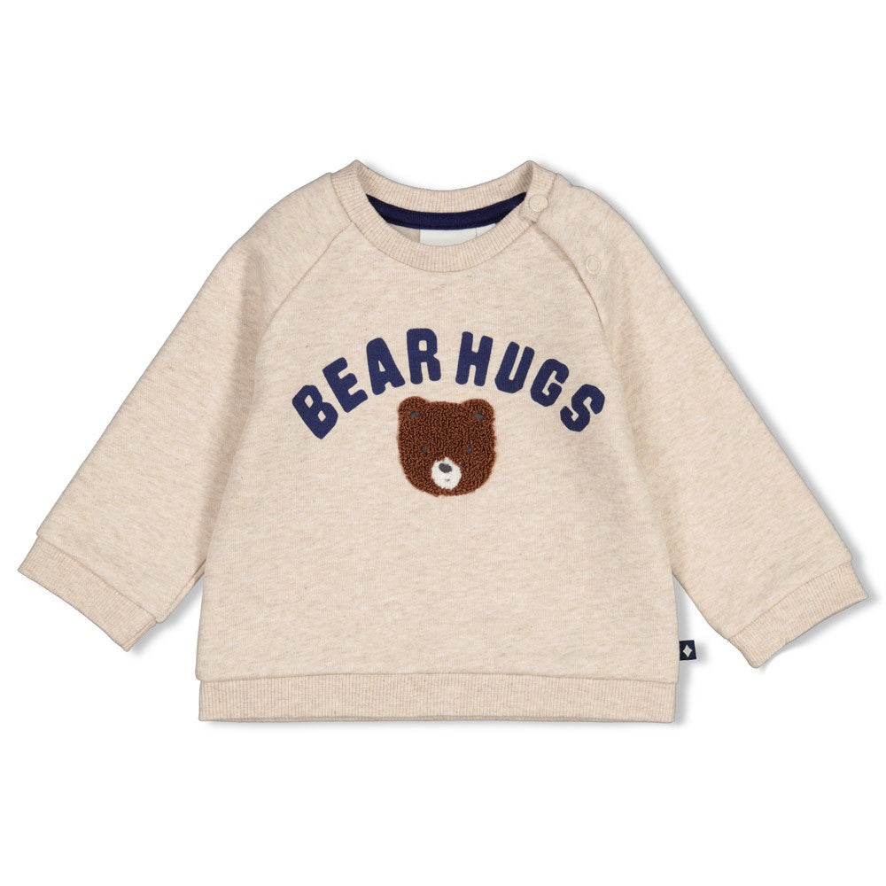 Feetje | Sweater Bear Hugs Winter Denims taupe