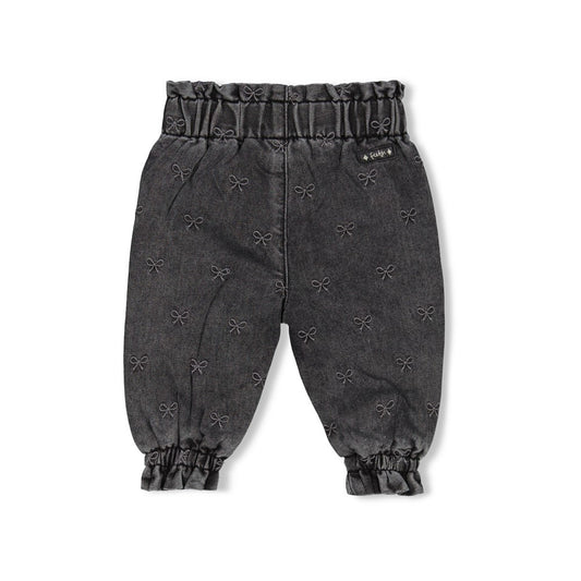 Feetje | Denim broek met strikjes Winter Denims antraciet