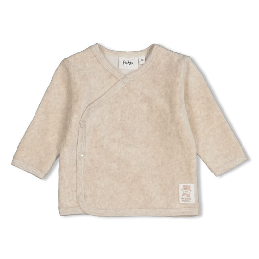 Feetje | Velours overslagshirt The Cuddle Company taupe
