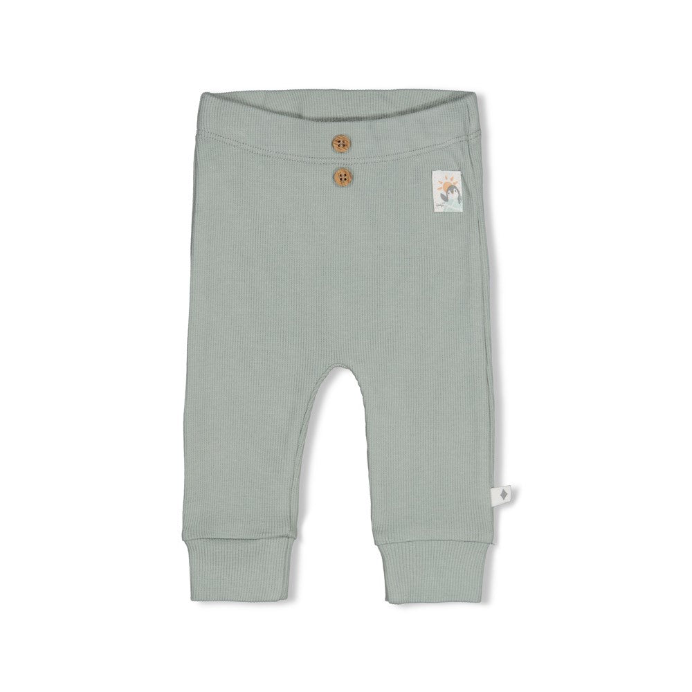 Feetje | Rib broekje Penguin Cuddles zeegroen