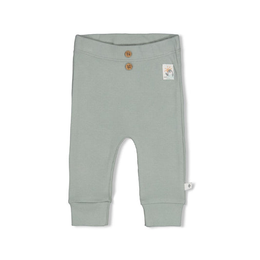 Feetje | Rib broekje Penguin Cuddles zeegroen