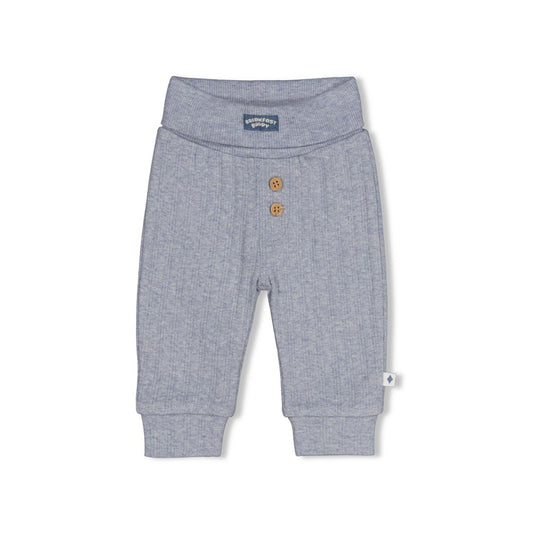 Feetje | Rib broekje Breakfast Buddy blauw melange