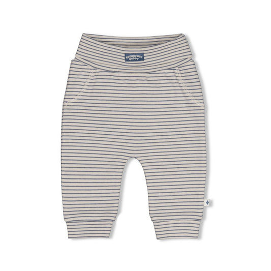 Feetje | Gestreept rib broekje Breakfast Buddy blauw