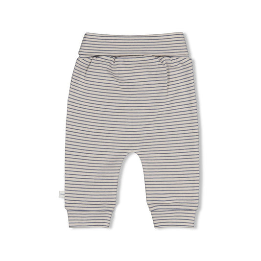 Feetje | Gestreept rib broekje Breakfast Buddy blauw