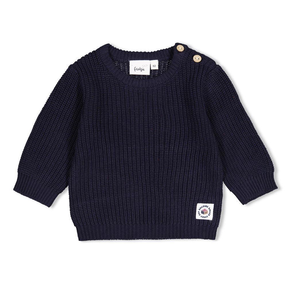 Feetje | Gebreide trui Built for Fun marine