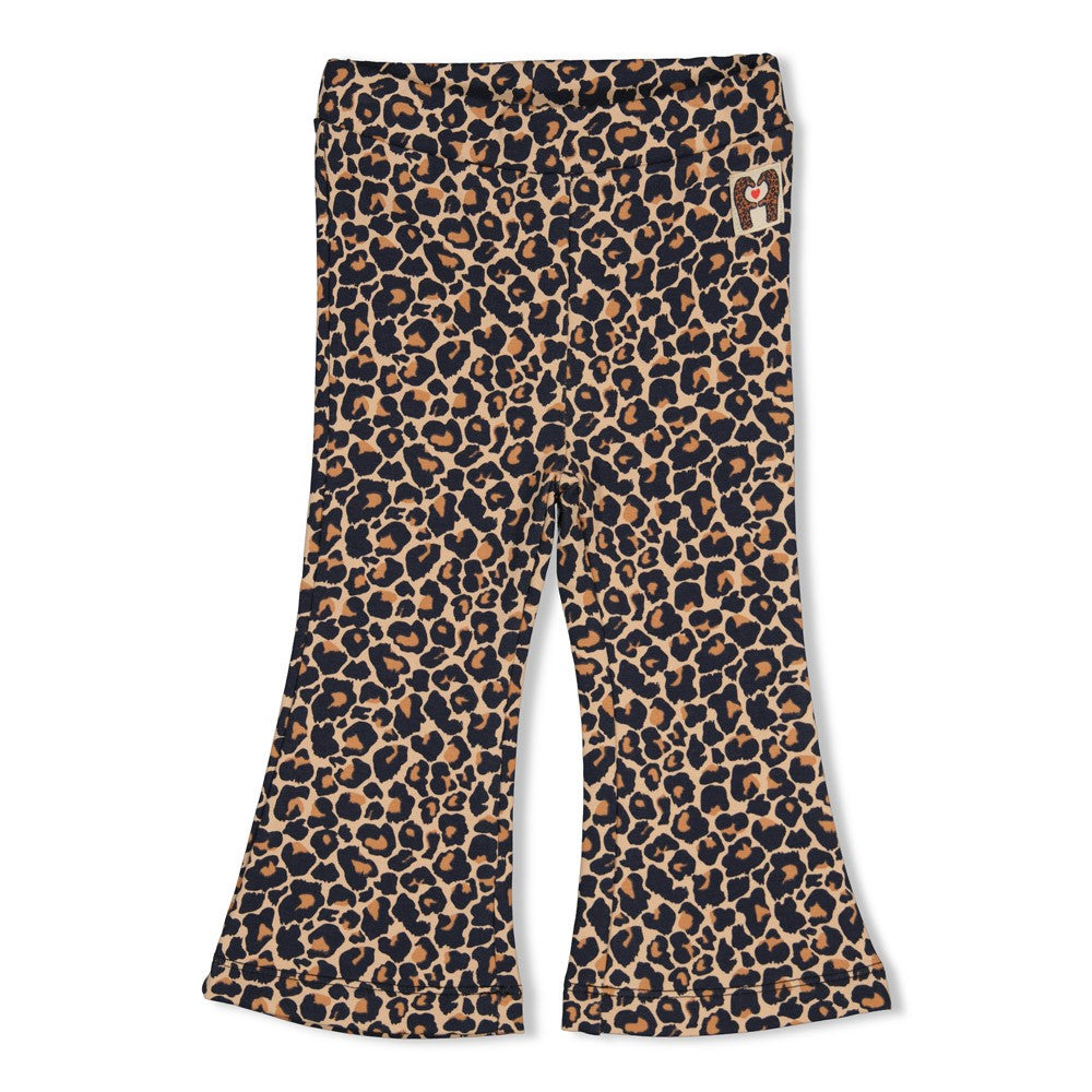 Feetje | Flared broek met panterprint City Chic zand
