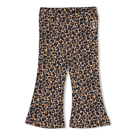 Feetje | Flared broek met panterprint City Chic zand