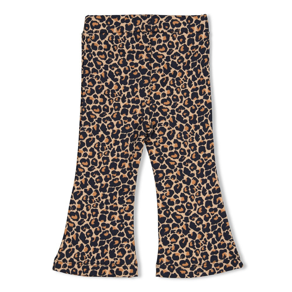 Feetje | Flared broek met panterprint City Chic zand